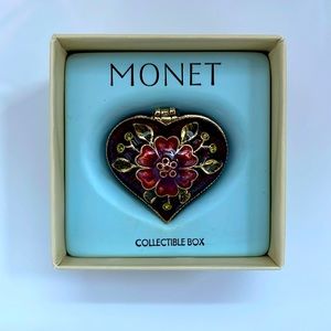 Brand New in Box Monet Heart Collectable Box